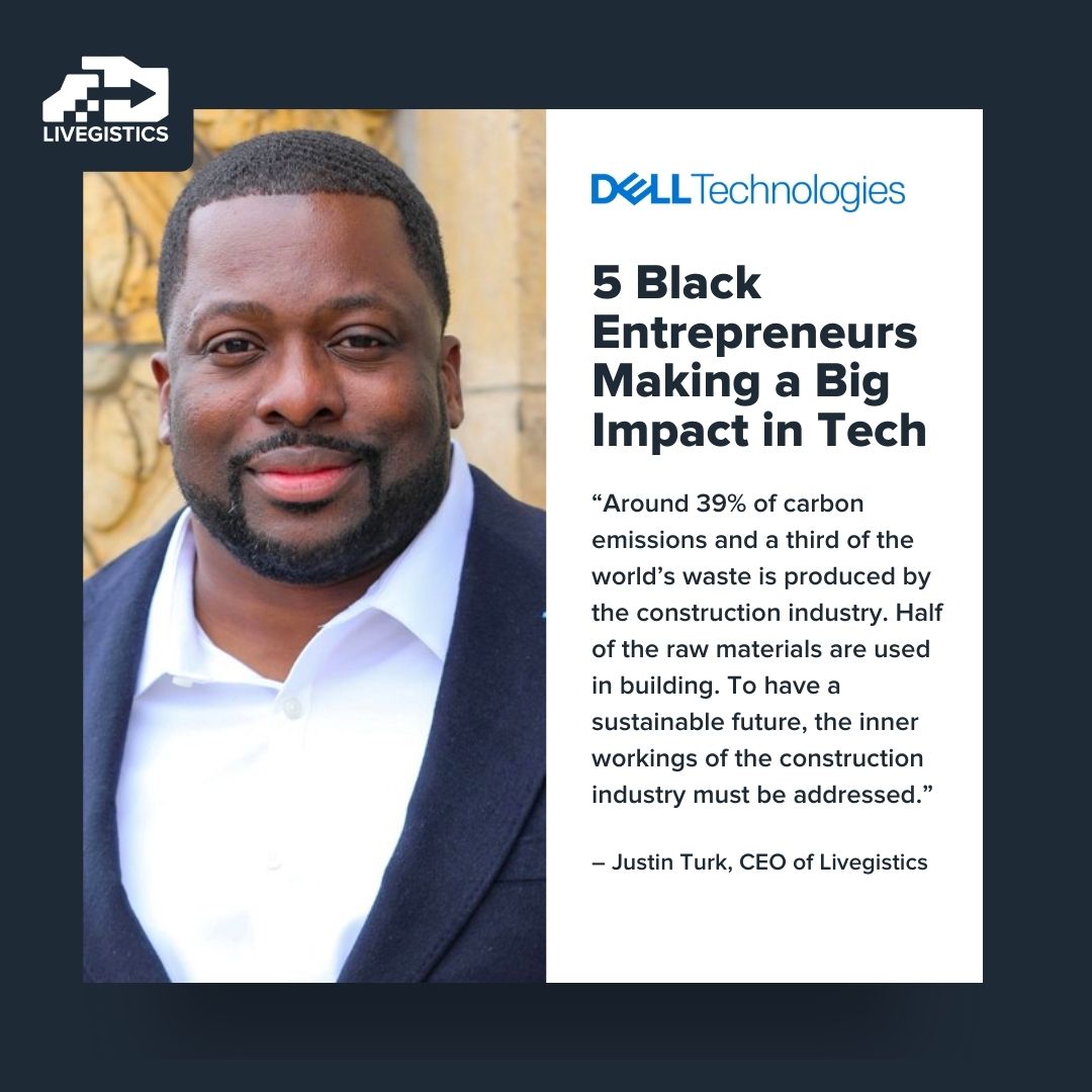 Kudos to @JustinTurk_CEO , CEO of @livegistics , for being featured in @Dell  Technologies' article on 5 Black entrepreneurs driving tech innovation! 🙌 

Check out their inspiring stories and solutions here: dell.com/en-us/perspect… 

#BlackLeadership #TechInnovation #Livegistics
