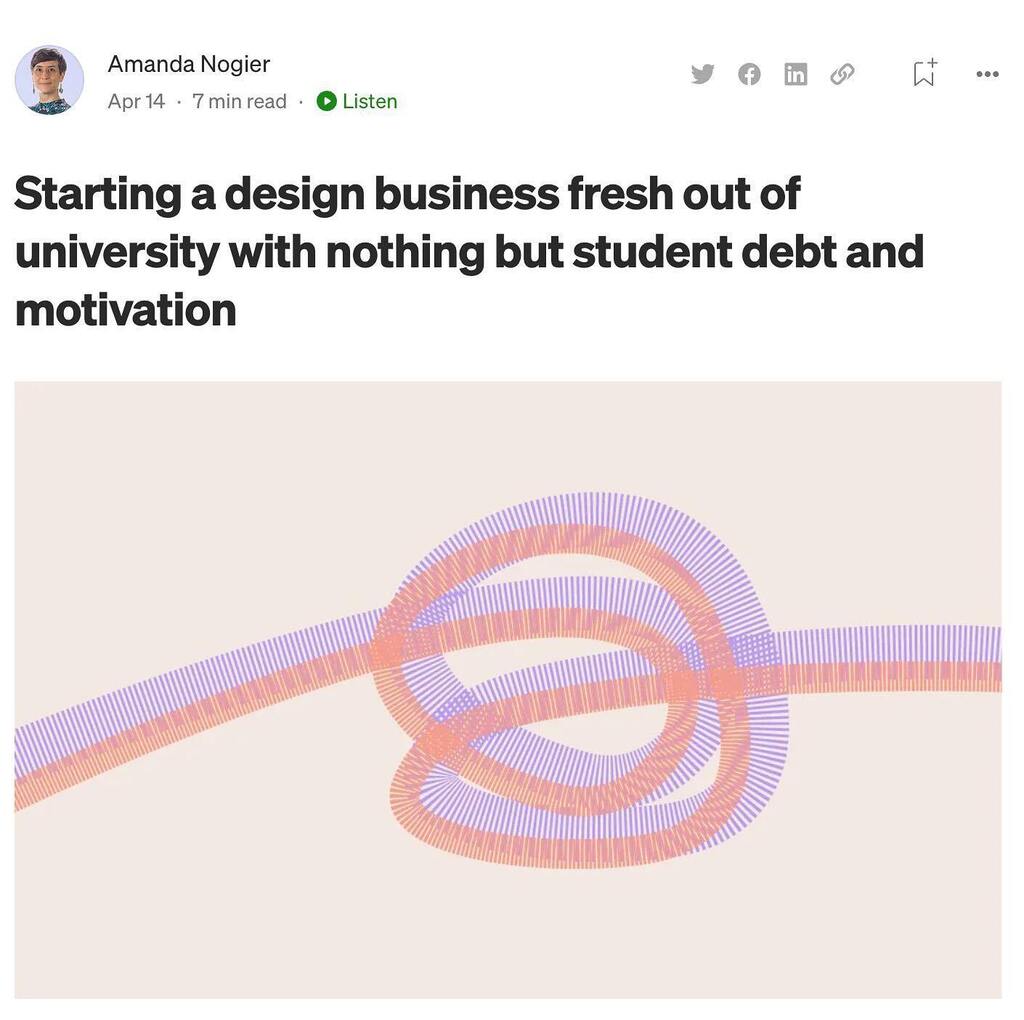 How it’s going—I’ve been on sabbatical from running my business for over 3 months. I’m a week away from completing a certificate in UX design, I got a new job as a product designer, and I started a blog. Writing has been a necessary exercise (alongside t… instagr.am/p/CrBQEB6g3Hl/