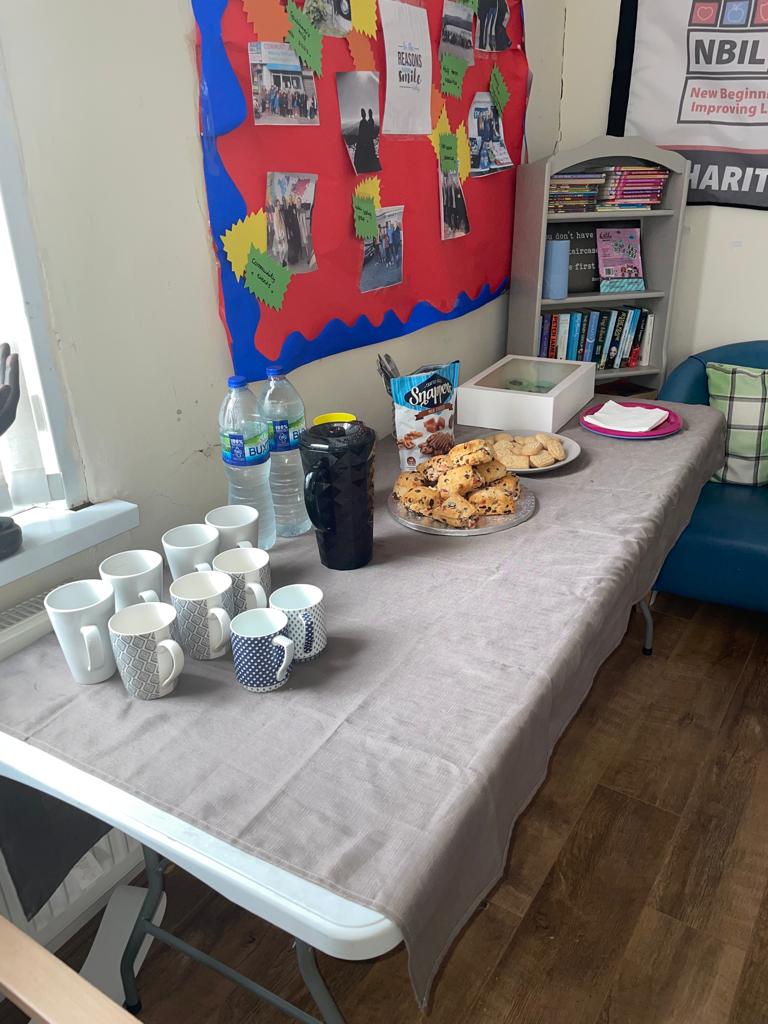 BeginningsI's tweet photo. In brighter news we have now renamed our warmth hub "The Den" 
Gorgeous sausage casserole made by Tracy and the ingredients kindly from.@PLSFoundation cheesecakes made by a staff member using surplus ingredients ✌❤💚 https://t.co/XvTmiypPIL