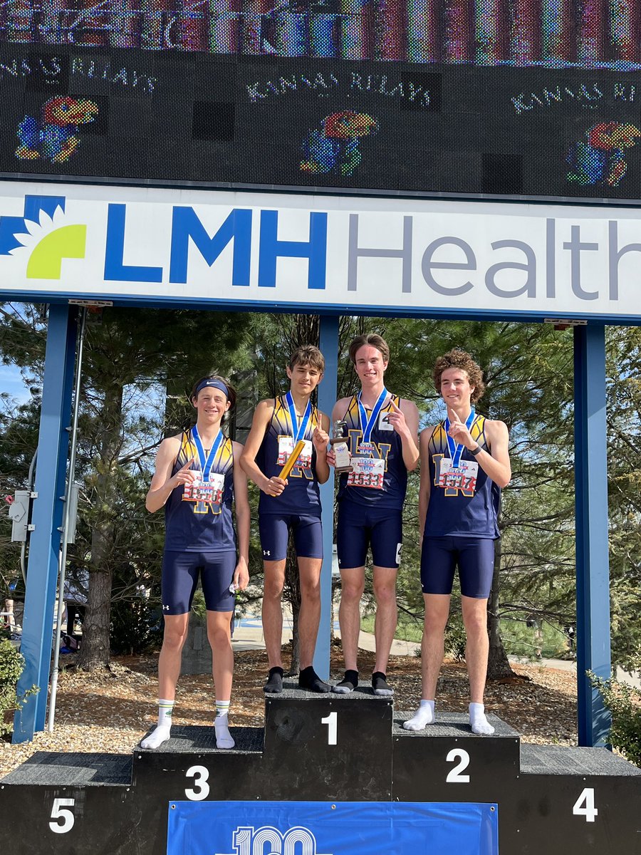 The boys 4x1600 of Asher, Sage, Sean &amp; Grayson WIN KU Relays!!! 

On top of that, it was a new KU RECORD of 17:47.74!!!