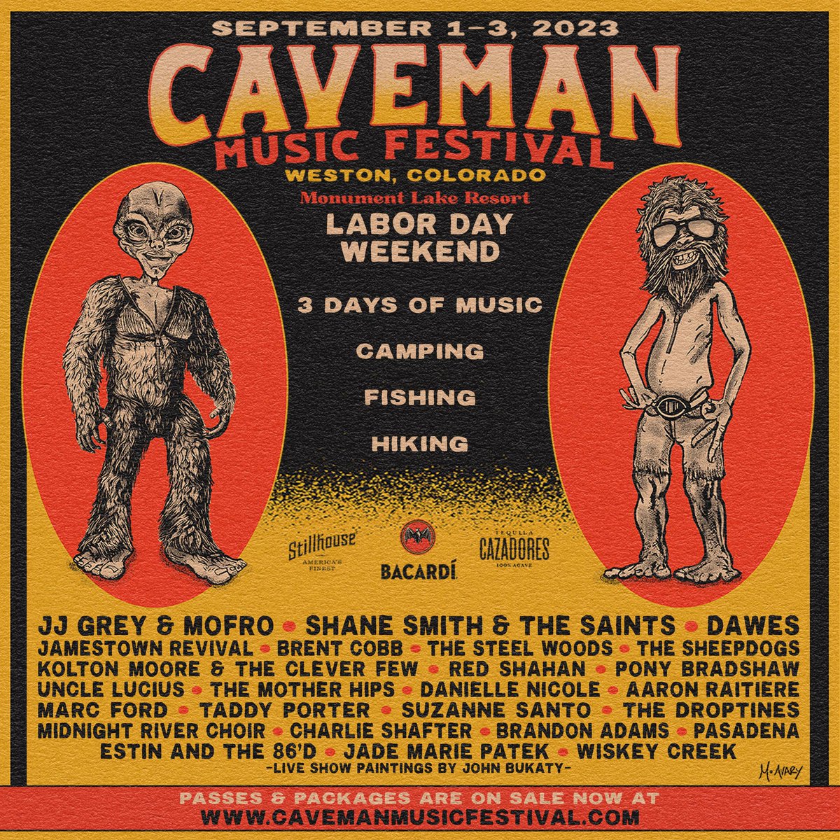 Caveman Music Festival (@cavemanfest) on Twitter photo Year Two is gonna be a ringer. We’ll see you and your crew in the mountains this Labor Day Weekend for #Caveman2023
Passes and Packages are on sale now at cavemanmusicfestival.com Year Two is gonna be a ringer. We’ll see you and your crew in the mountains this Labor Day Weekend for #Caveman2023
Passes and Packages are on sale now at cavemanmusicfestival.com