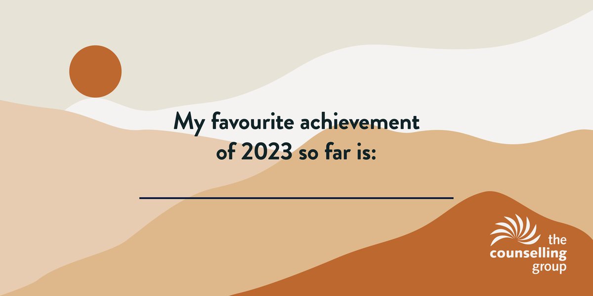 counsellinggrp's tweet photo. Did you stick to one of your resolutions, or maybe you picked up a new hobby? No matter how big or small, we want to hear your favourite achievement of 2023 so far! ✨ https://t.co/rheek7SPeI
