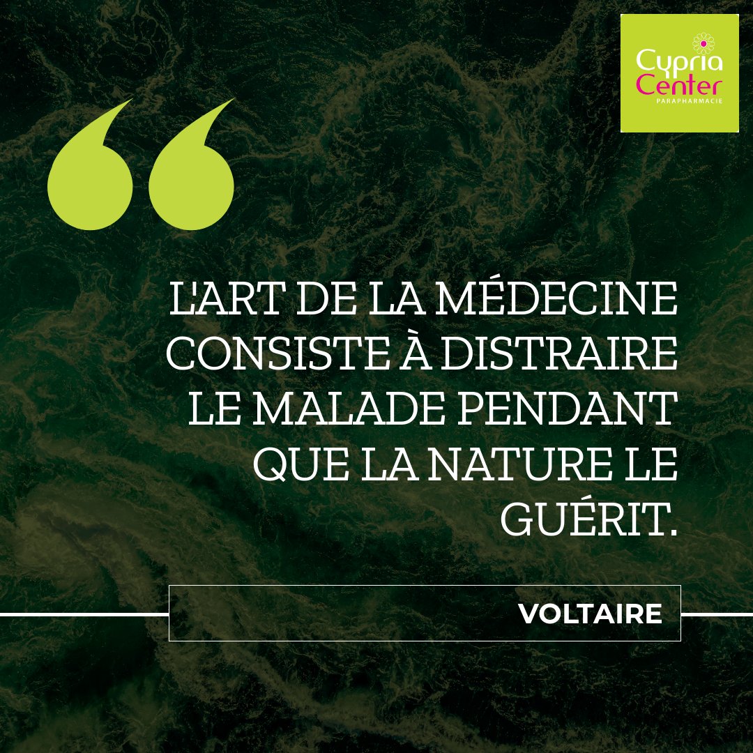 cypriacenter's tweet image. {Citation du jour} 😎

Quand la #nature fait bien les choses...🌿

#médecinedouce #médecinenaturelle #Voltaire