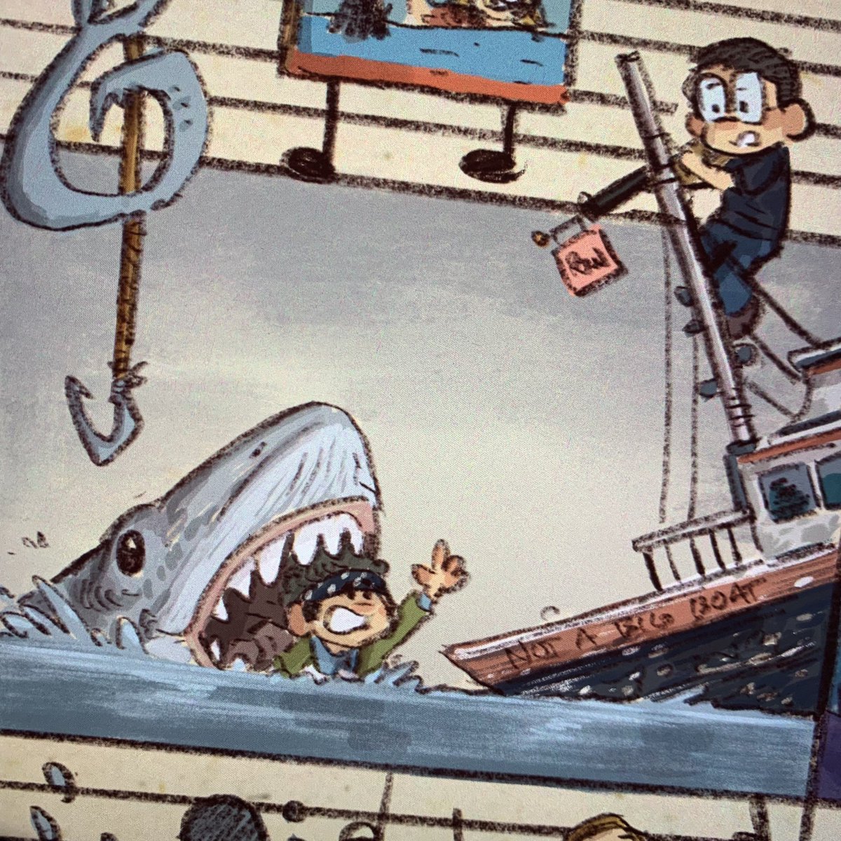 PatrickBallest's tweet photo. Well…at least it’s Friday 😂.
#jaws #livebait #gonnaneedabiggerboat #patrickballesteros #sdcc https://t.co/y3lnENyJyC