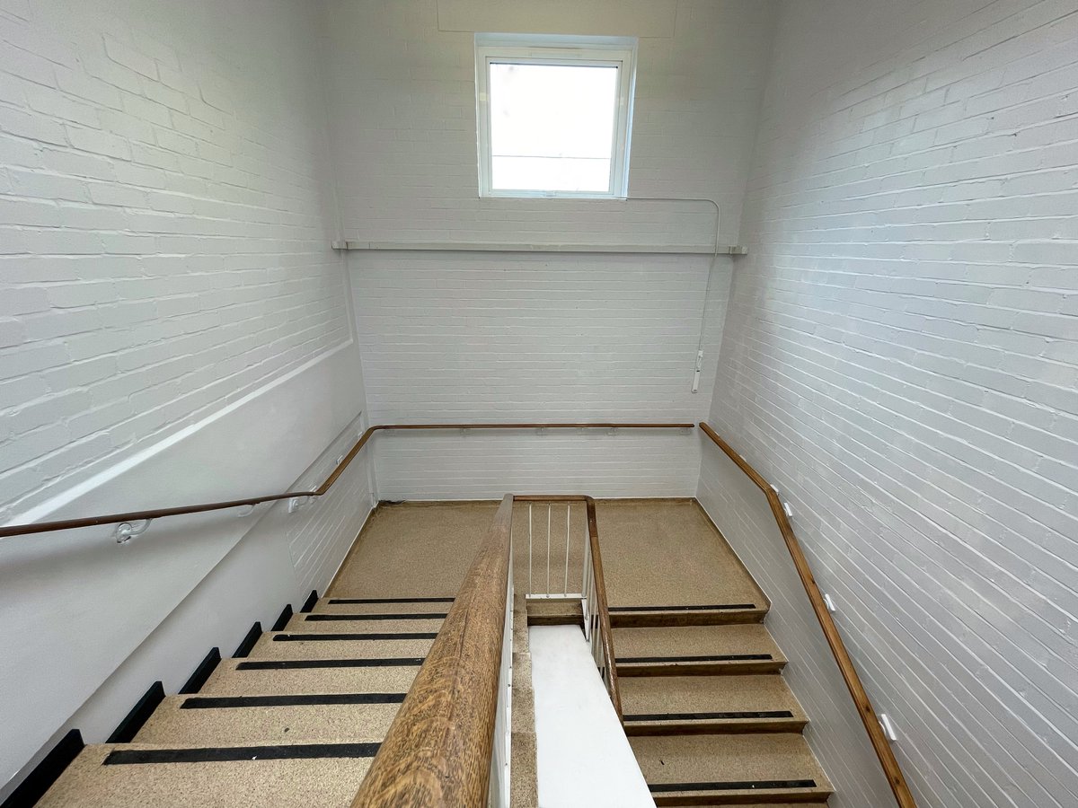EPremises's tweet photo. Also having "the works" this holiday @wgsb - HU stairs like you've never seen them! https://t.co/QQwlEHZzV8