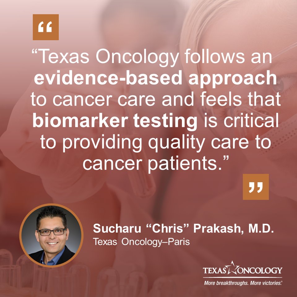 Biomarker testing is paving the way for the future of cancer care. Sucharu Prakash, M.D., shares how #BiomarkerTesting is improving patient outcomes and quality of life: texasoncology.com/who-we-are/new… #PrecisionMedicine