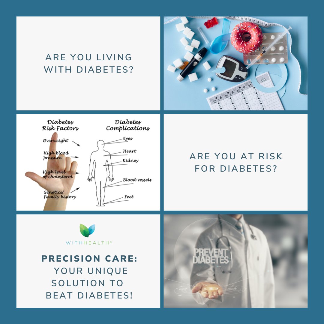 WithHealth_Inc's tweet photo. Managing diabetes involves lifestyle changes, medication, and other interventions, but WithHealths Precision Care has the potential to revolutionize diabetes management and reduce the risk of developing the condition.  https://t.co/I2m9I4d0ML https://t.co/mDNnYQ5FGj