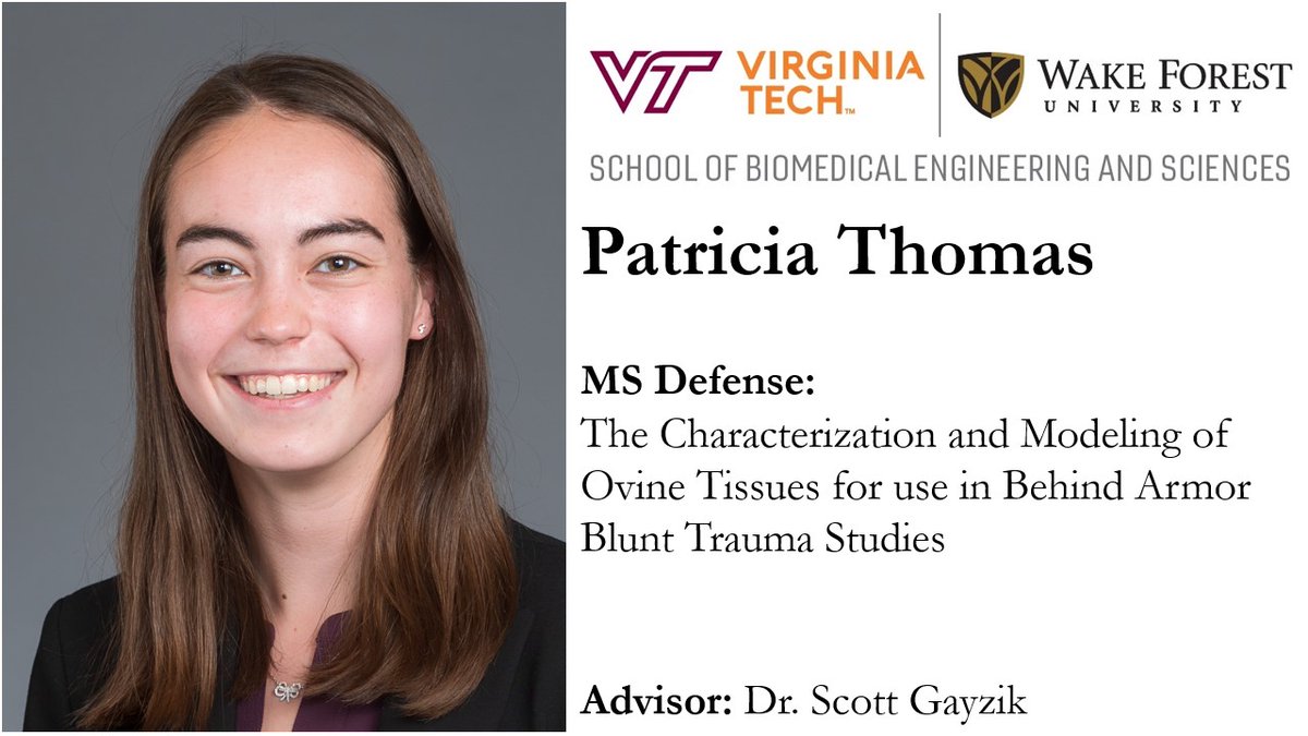 WakeBME's tweet photo. 🥳Congratulations to MS student @TriciaKThomas on completing her master’s degree ! Tricia plans to continue pursuing her PhD at @WakeBME within the @scottgayzik lab🐏 We look forward to seeing her research develop over the next few years! #MSDone #CIB #CoBABT https://t.co/jF6qE6aIBH