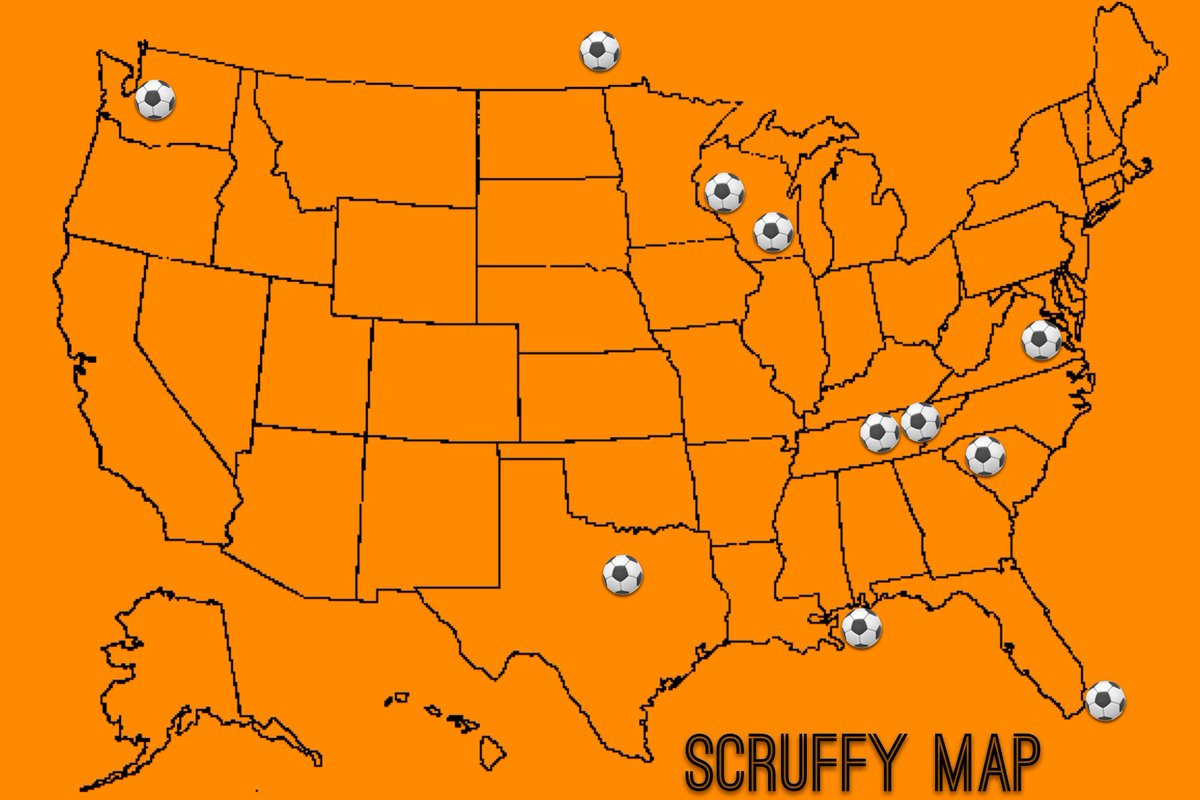 Ever wonder where your favorite Scruffies are from?? Well, here ya go! ALL 11 player locations on this map. Can you guess who is from where? 👀
#ScruffySoccer #ScruffyNation #OrangeMambas
#KickingItFromHome
simulationsoccerfederation.com
