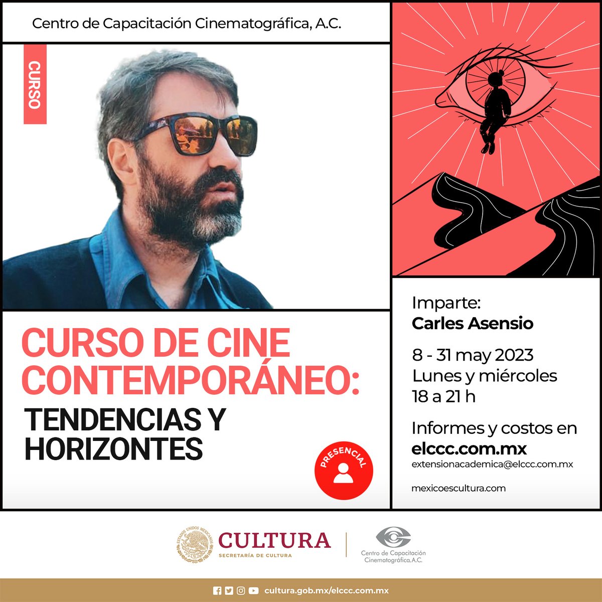 CCCMexico's tweet photo. Recorrido por las películas de directores y directoras que nos hablan de las transformaciones y preguntas actuales
#CursoCCC
Cine contemporáneo: tendencias y horizontes
Con Carles Asensio
Inicia 8 de mayo
https://t.co/Q8dmkdgRpx
info + costos extensionacademica@elccc.com.mx https://t.co/DUCnNqEncW