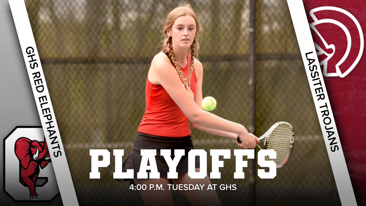 goredelephants's tweet photo. A quick reminder that our tennis teams are THEM.

And because of it, each will host first-round-of-state matches Tuesday #GoBigRed #StompState #StompEDRegion

@bigREDtennnis @GCSS_GHS @GCSSK12 https://t.co/3gtslAA0j6