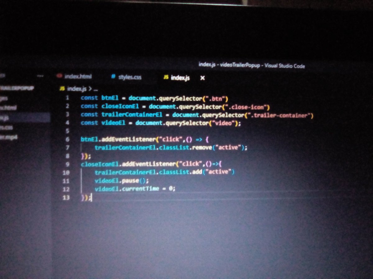 NzilaniKaren's tweet image. Day 7 of #100DaysOfCode 
I built a video trailer popup in html,css, JavaScript
#technovation