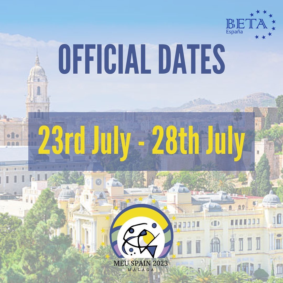 spainbeta's tweet photo. 🇪🇺 Mark your calendars: @MEUSpain 2023 will be held from July 23rd to July 28th in Málaga.
🇪🇺🇪🇸 Apunta la fecha. @MEUSpain 2023 se celebrará del 23 al 28 de julio en Málaga.
#simulacionparlamentaria #Málaga #UE #betaspain #MEUSpain2023 #ModelEU #EU https://t.co/ZKpVM9TVEh