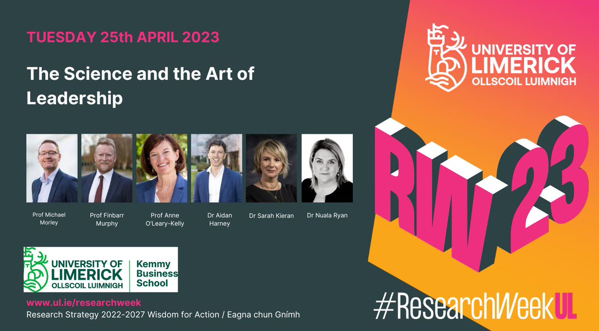 Sarah Clancy Kieran (@sarahkieranphd) on Twitter photo We <a href="/BusinessAtUL/">Business at UL</a> invite you to come along and join the conversation on The Science and the Art of Leadership Tickets, Tue 25 Apr 2023 at 09:30 | Eventbrite #staycurious #sustainablebusiness #researchweekUL lnkd.in/eKA7mH9Y We <a href="/BusinessAtUL/">Business at UL</a> invite you to come along and join the conversation on The Science and the Art of Leadership Tickets, Tue 25 Apr 2023 at 09:30 | Eventbrite #staycurious #sustainablebusiness #researchweekUL lnkd.in/eKA7mH9Y