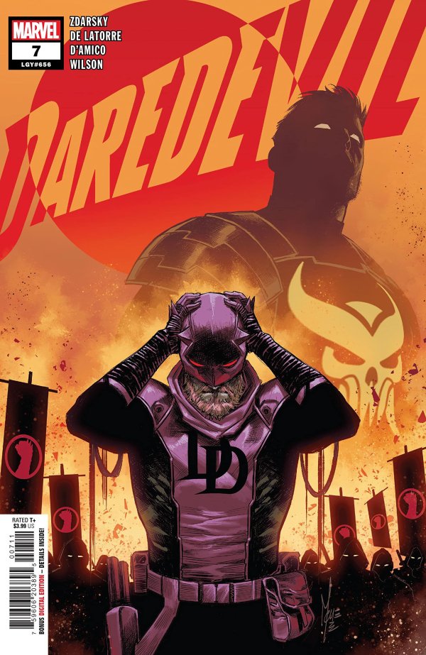 pestocomics's tweet photo. Daredevil #7 - More preachy than it needs to be, we're given a sidequest that just delays the inevitable battle between The Punisher and Daredevil. Hand and Fist. At least we're finally setup for a fun end. - SKIM MU:04/12/23 #marvel #unlimited #mu #comicbooks #pdcr #daredevil https://t.co/fkjoINOZqN