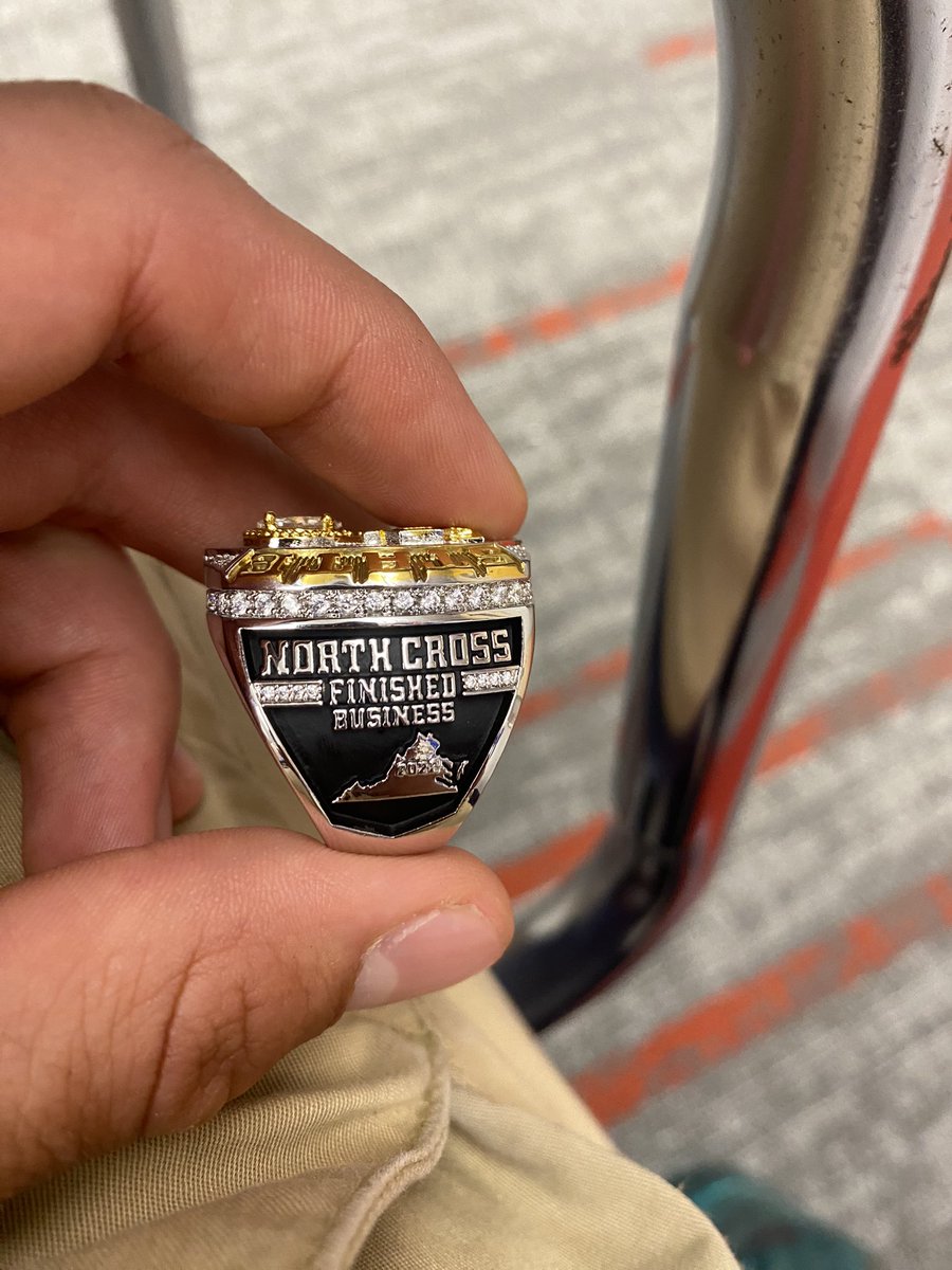 moritzmittendo2's tweet photo. Blessed to get our rings today! Thank you to all my coaches and teammates who made this possible! @AlexanderNCS_FB @BigplayST @BrettJones58 @NorthCrossFB https://t.co/CKaXhNhgeO