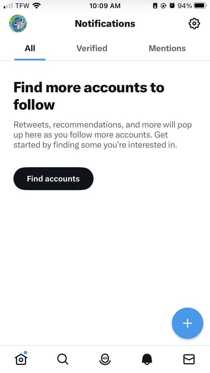 PoliSlix's tweet image. Twitter’s notifications tab is now broken. It shows I have a notification but this screen displays instead of anything it was trying to show me. Cool. #twitterdead