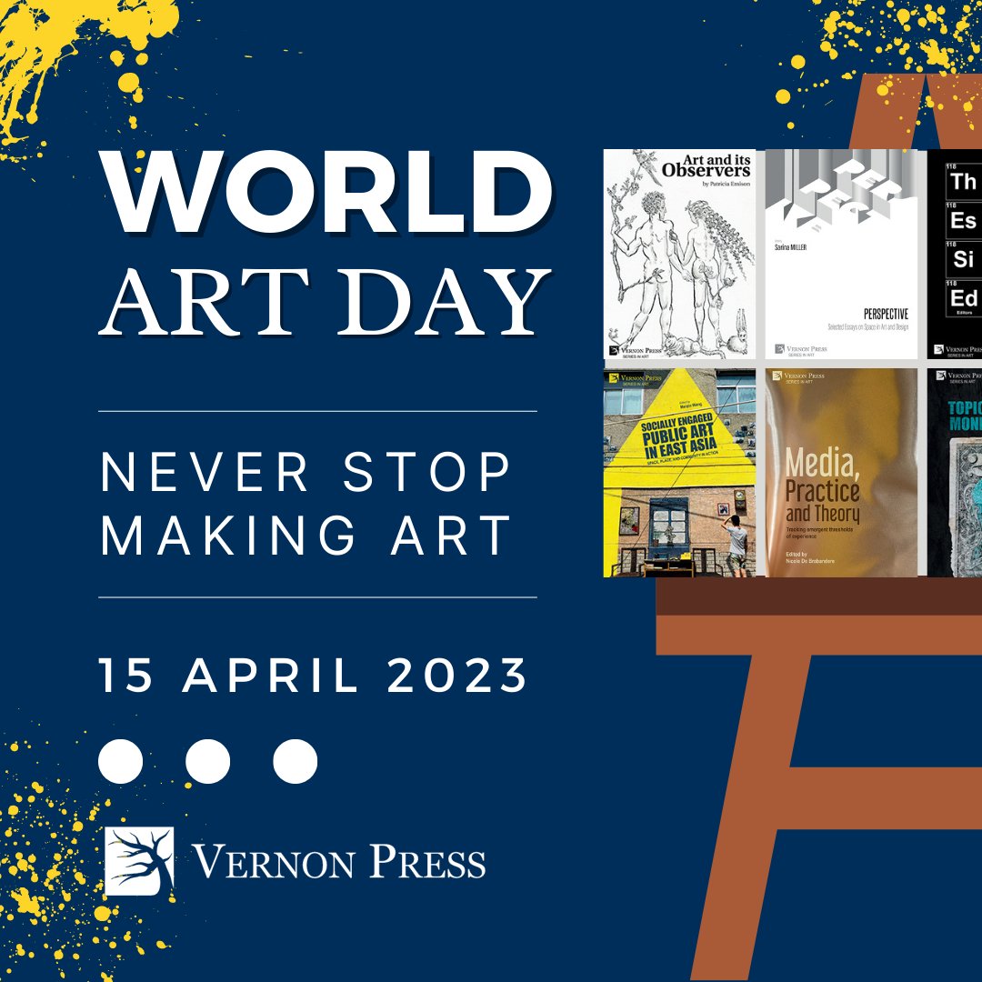 Happy World Art Day! 🎨
Celebrate the day with us and all our books in Art!
vernonpress.com/books?sid=76

#WorldArtDay #independentpublishing #art #academicart #bookseries #books