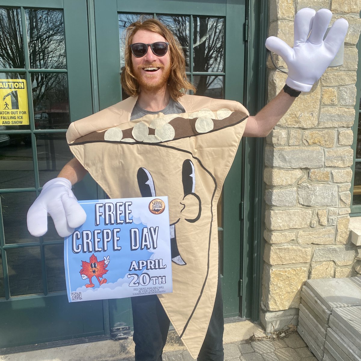 We're ready, you're ready, crepe man is ready.

Join us on 4/20 for Free Crepe Day 2023! --&gt; bit.ly/FreeCrepeDay20…