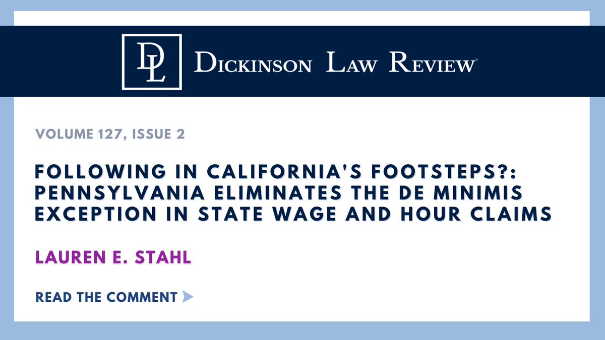Dickinson Law Review tweet media