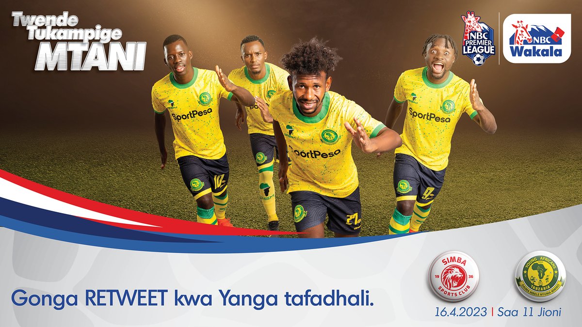 NBCTanzania's tweet photo. Gonga Retweet 🔁 za kumwaga kama unashabikia @yangasc1935 🔰.

#TwendeTukampigeMtani #SimbaVsYanga #NBCPremierLeague #KariakooDerby https://t.co/3XcElBc9tw