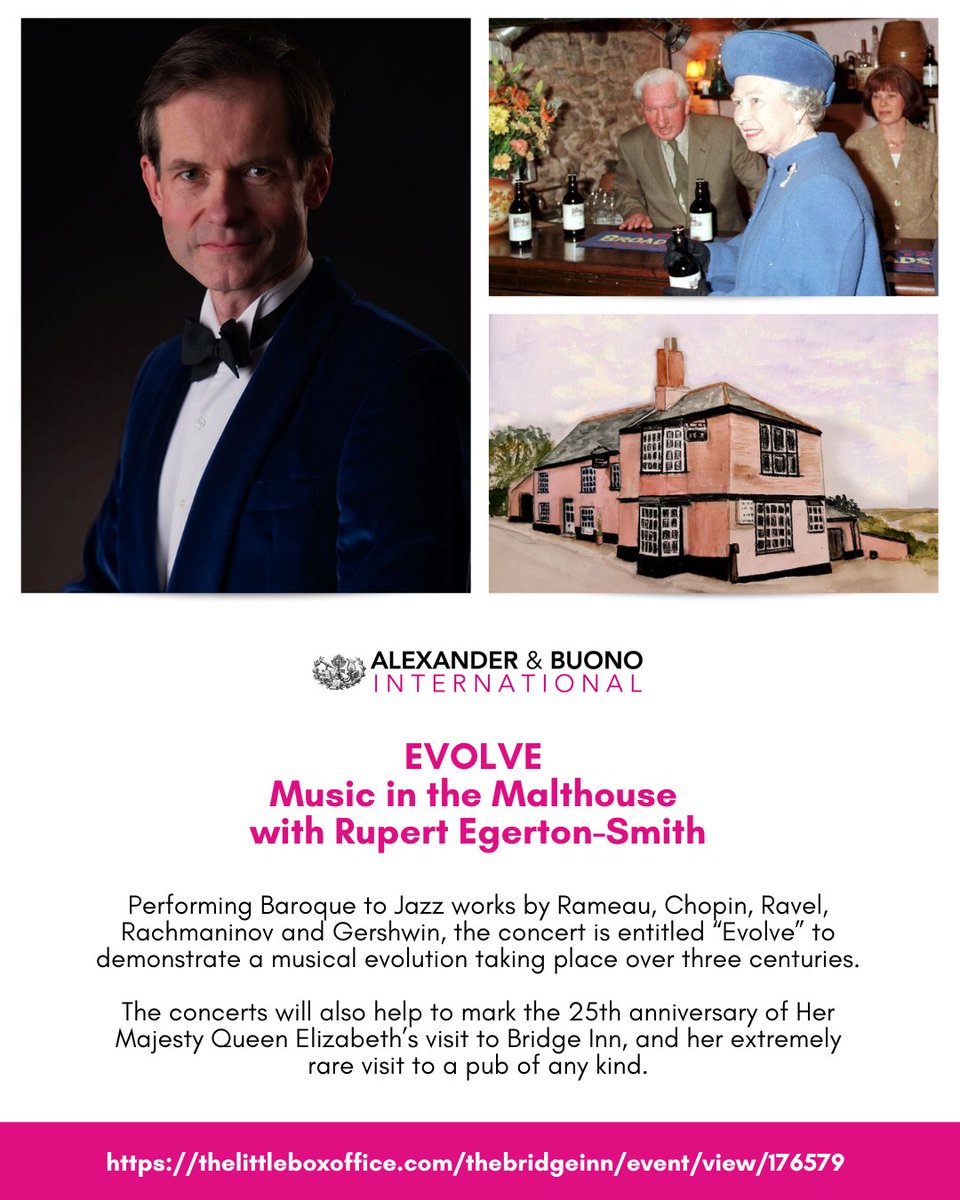 alexander_buono's tweet photo. We are pleased to announce two concerts on April 26 and 27, 2023 by ABI client and #concert #pianist, @REgertonSmith, who has been asked to lead off the “Music in the Malthouse” concert series at the  #BridgeInn, Topsham: 

https://t.co/pG2pFY6eud https://t.co/p5elIKX8oX