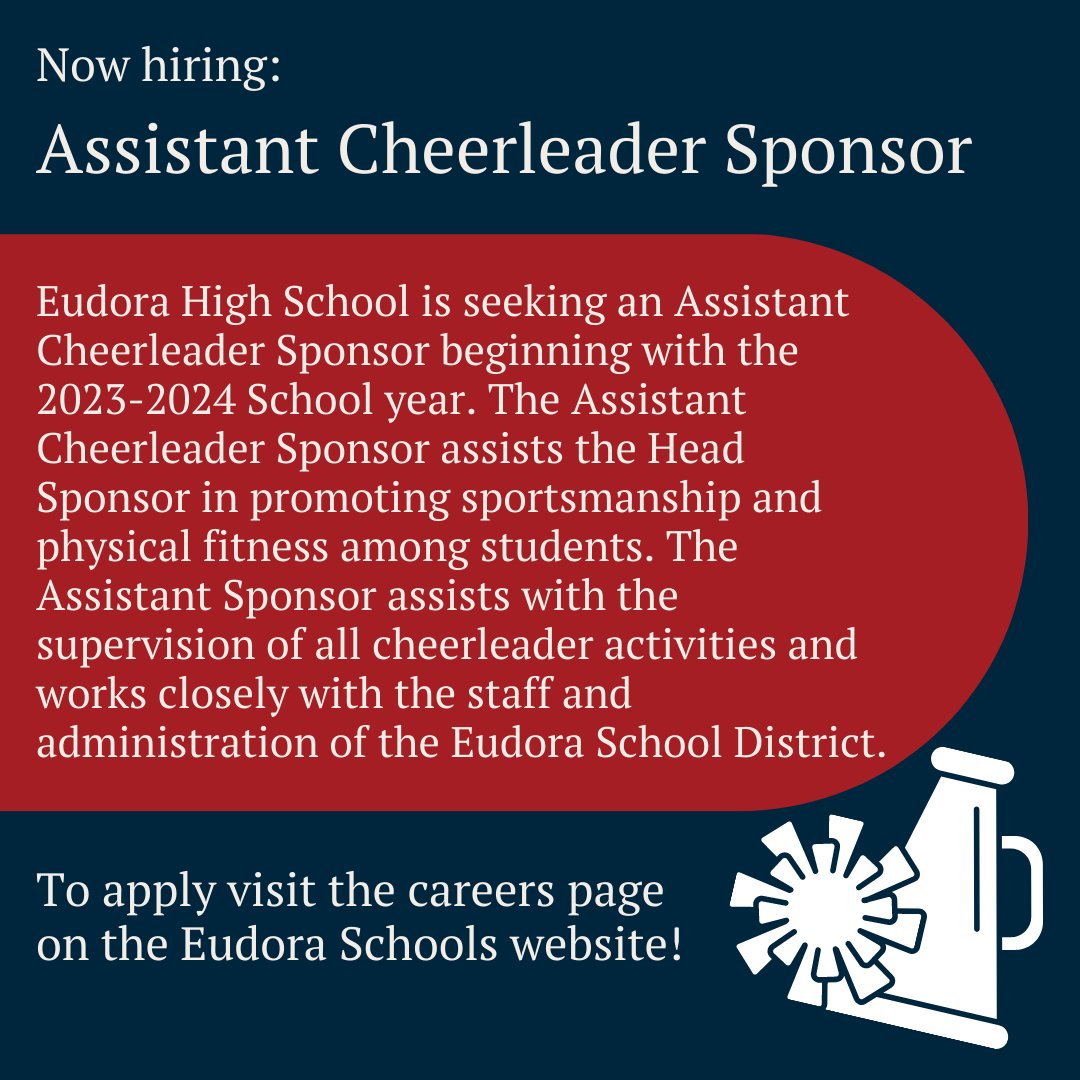 Eudora Schools on Twitter "Eudora Schools is hiring for a number of