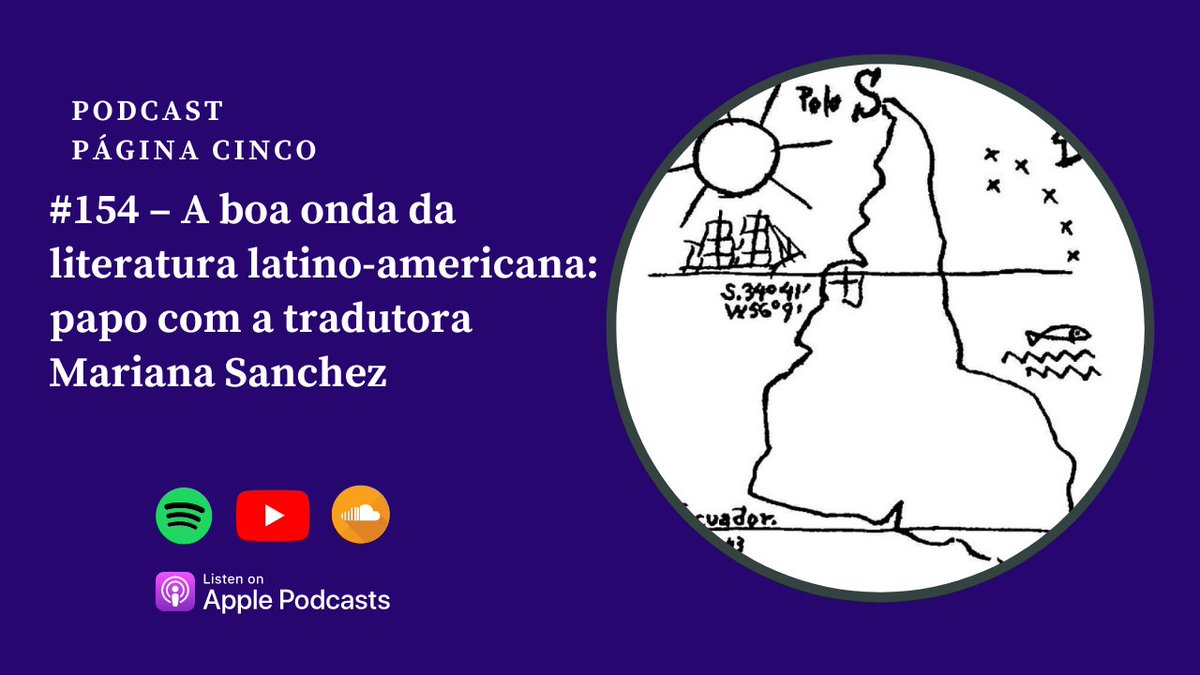 rodcasarin's tweet photo. Tradutora de nomes como Pedro Mairal, Samanta Schweblin, Lina Meruane, Sara Gallardo e Mariana Enriquez.

Também jornalista e pesquisadora que há mais de 10 anos se debruça sobre a literatura latino-americana.

É com Mariana Sanchez o papo da edição desta semana do podcast https://t.co/qWZPCKuxa9