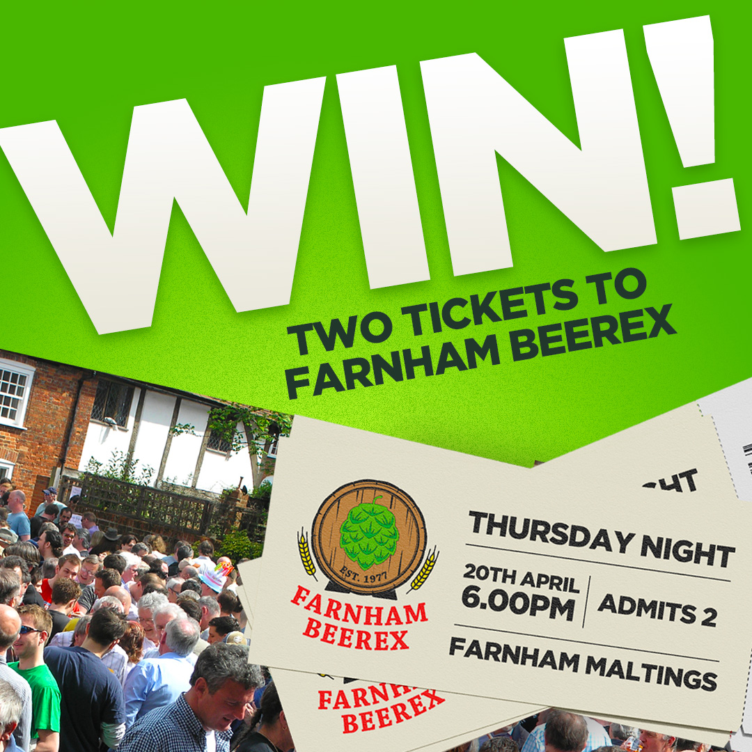 We've got 2 pairs of tickets to the 45th Farnham Beerex to give away for the Thursday 20th April evening session!  Just - Like this post - Follow us - Retweet Competition closes midnight Sunday 16th April. T&Cs apply. Good luck!