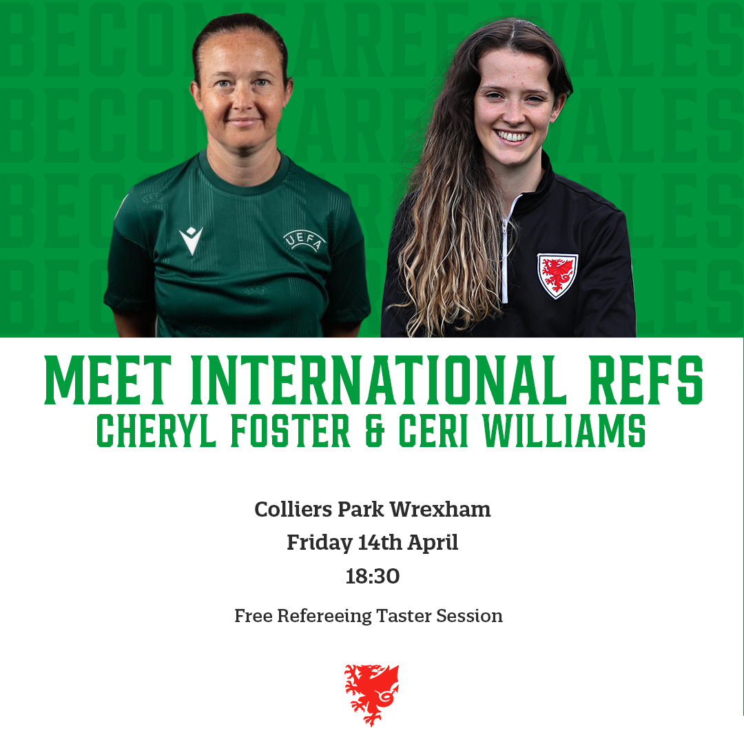 Jack Rea (@jackreaffwt) on Twitter photo Excited to be at Colliers Park in Wrexham ahead of our <a href="/fawales/">FA WALES</a> referee event tonight!
Feel free to come down, all welcome. Excited to be at Colliers Park in Wrexham ahead of our <a href="/fawales/">FA WALES</a> referee event tonight!
Feel free to come down, all welcome.