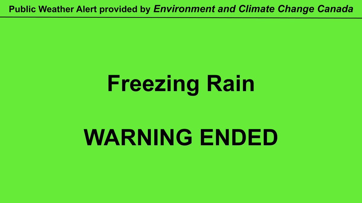 ONWeatherWatch's tweet photo. #onweather

FREEZING RAIN WARNING ENDED at 11:15am (EDT) IN: Far Northern Ontario

Freezing rain conditions are no longer expected.

 https://t.co/HKDcn9WvUR https://t.co/jpQFiKJAVI
