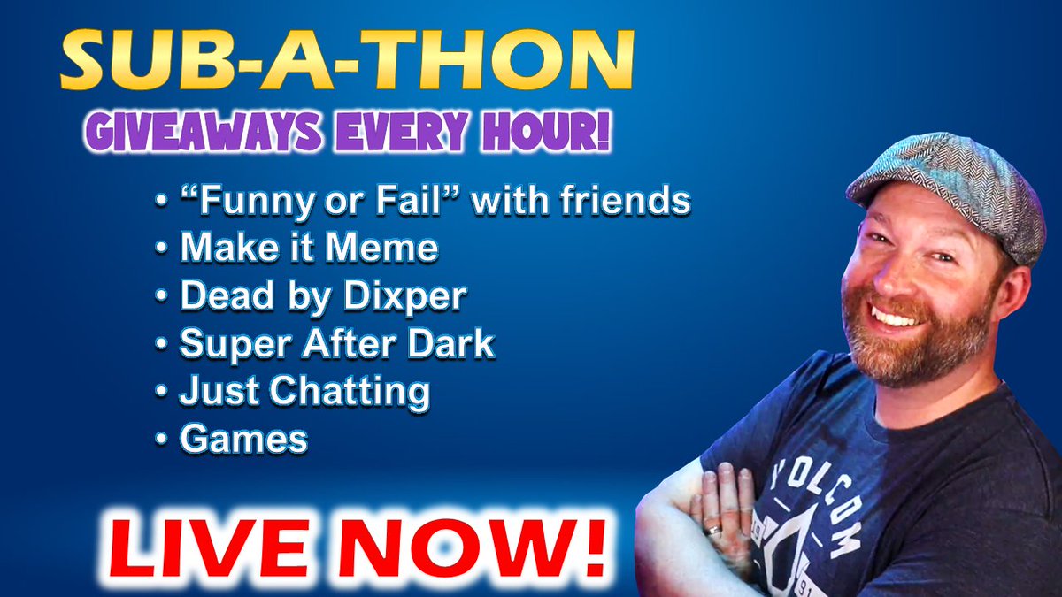 doitforcrew's tweet photo. ** Partner Push ** 

⭐️SUPER SUB-A-THON!⭐️ 

Giveaways, Games &amp; Goals💖 LIVE NOW 💖 https://t.co/oeOnzNsdII https://t.co/PSFch6rNVV