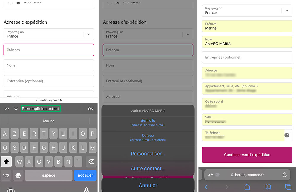 Comment changer sa fiche personnelle pour le remplissage automatique sur iPhone ? - appsystem.fr/222305/comment…