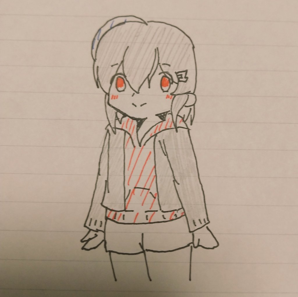 「昔の絵を元に描いた私の初代オリキャラ 」|まーさ。のイラスト