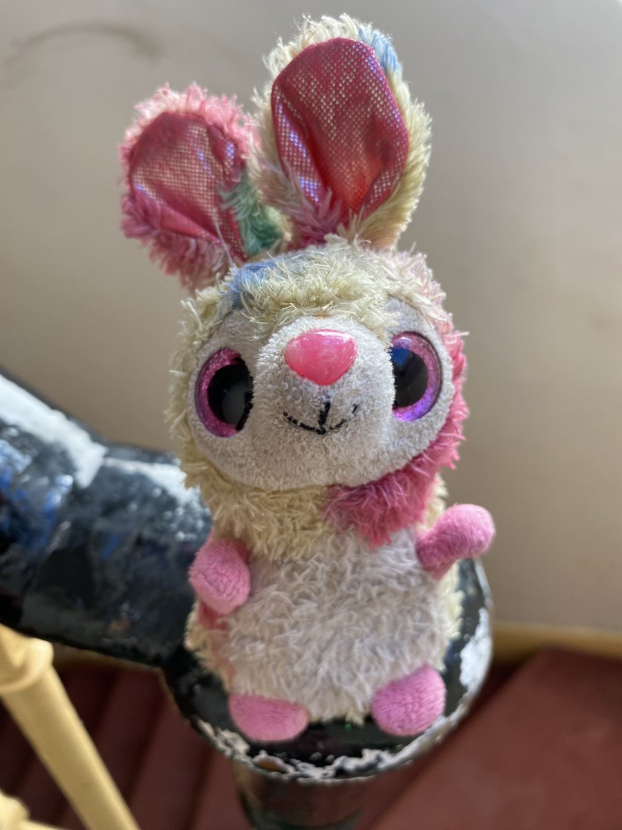 Found in <a href="/TescoIrl/">Tesco Ireland</a> in <a href="/mahonpointsc/">Mahon Point Shopping Centre</a> 
Looks extra loved. Is anyone missing a small bunny this Easter?