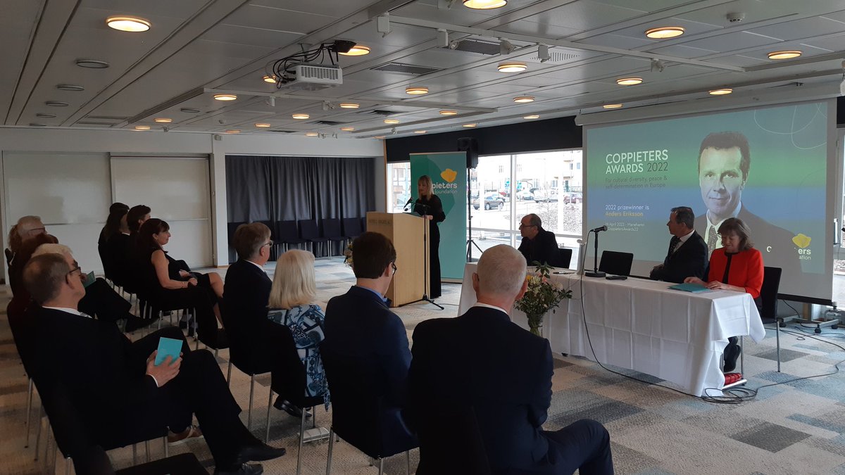 IdeasForEurope's tweet photo. We are paying tribute to #AndersEriksson, a politician from #Åland that worked for 40 years for the #SelfGovernment of its country and #Freedom and #WellBeing of its country!
#CoppietersAwards22 https://t.co/6Ll0lovChZ