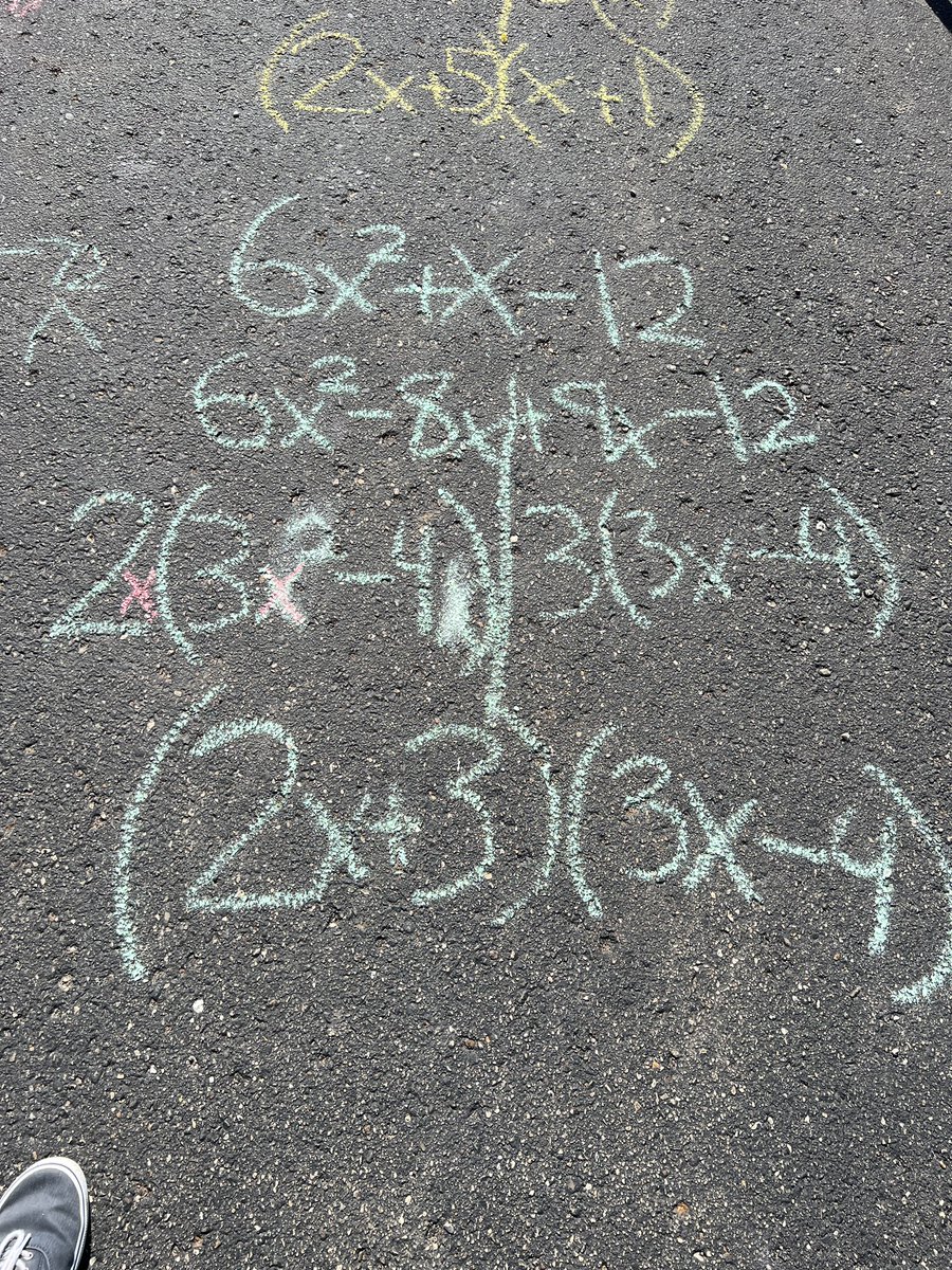 EllisBenjaminP's tweet image. Factoring quadratics in the sun. Overheard a student - “I got 4 done that I didn’t know how to do before class today.”
#OCSRocks #changeofscenery