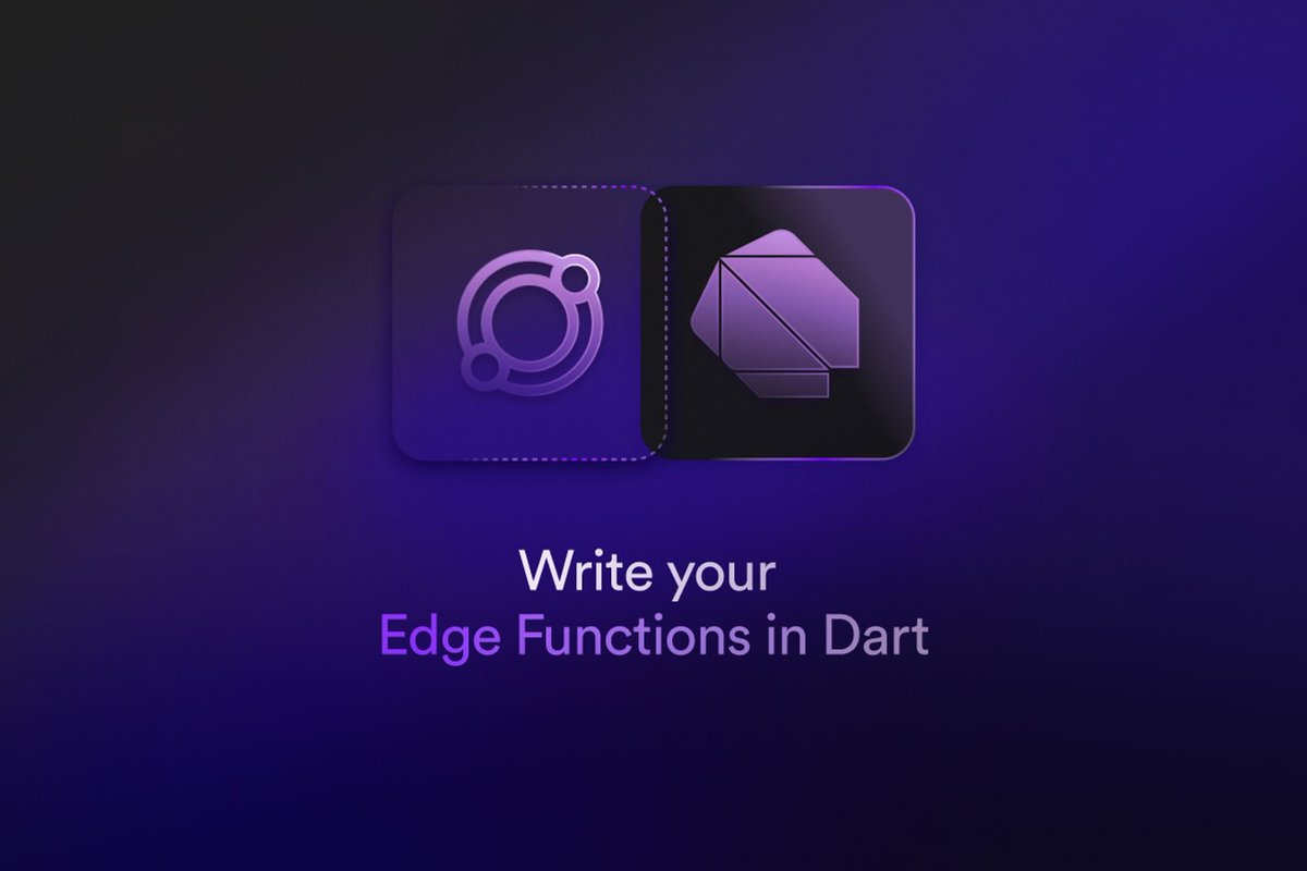 dshukertjr's tweet image. Hey @FlutterDev devs 💙
You can now write your backend edge functions with Dart thanks to Dart Edge by @invertaseio 💪
#flutterdev
supabase.com/docs/guides/fu…