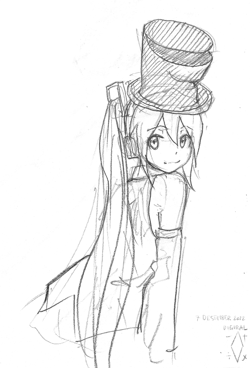 #HatsuneMiku #初音ミク 
Miku and Ghastly Gibus Sketches 