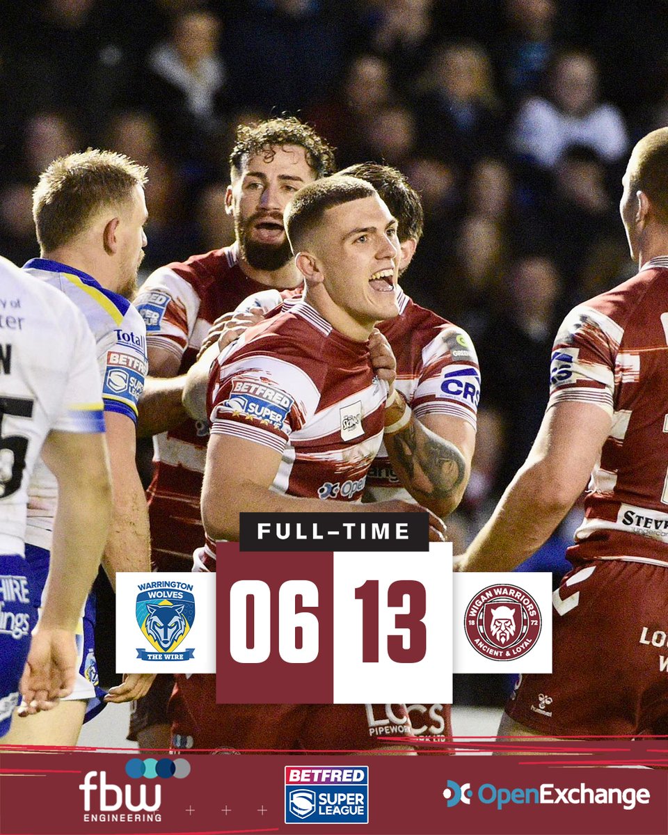 WiganWarriorsRL's tweet photo. ⏱ 𝙁𝙐𝙇𝙇 𝙏𝙄𝙈𝙀 with @fbweng.

WHAT A WIN FOR THE WARRIORS!

#WWRL #SLWARWIG https://t.co/slBdXojrlD