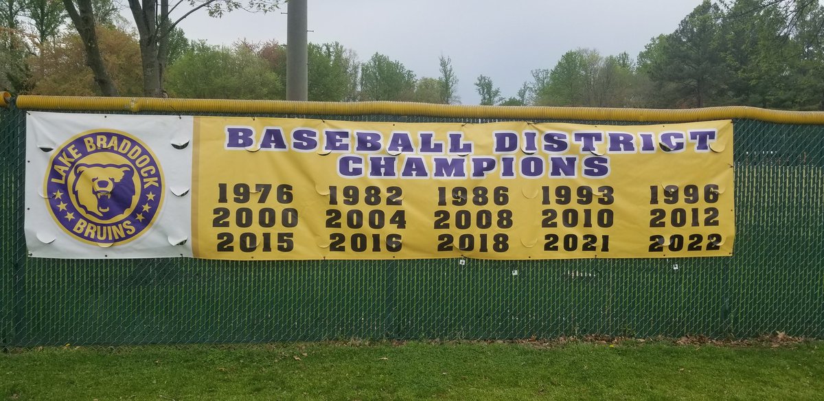 BraddockBall's tweet photo. Finally got to update the banners from last year! Shout out to our 22s @RyanAustin_28 @DillonCorey1 Nick Costa @GardyAsher @97Yeldarb @majames23 @manarchuck @BrocRoss @quincyvia3 https://t.co/awMnsvhcFl