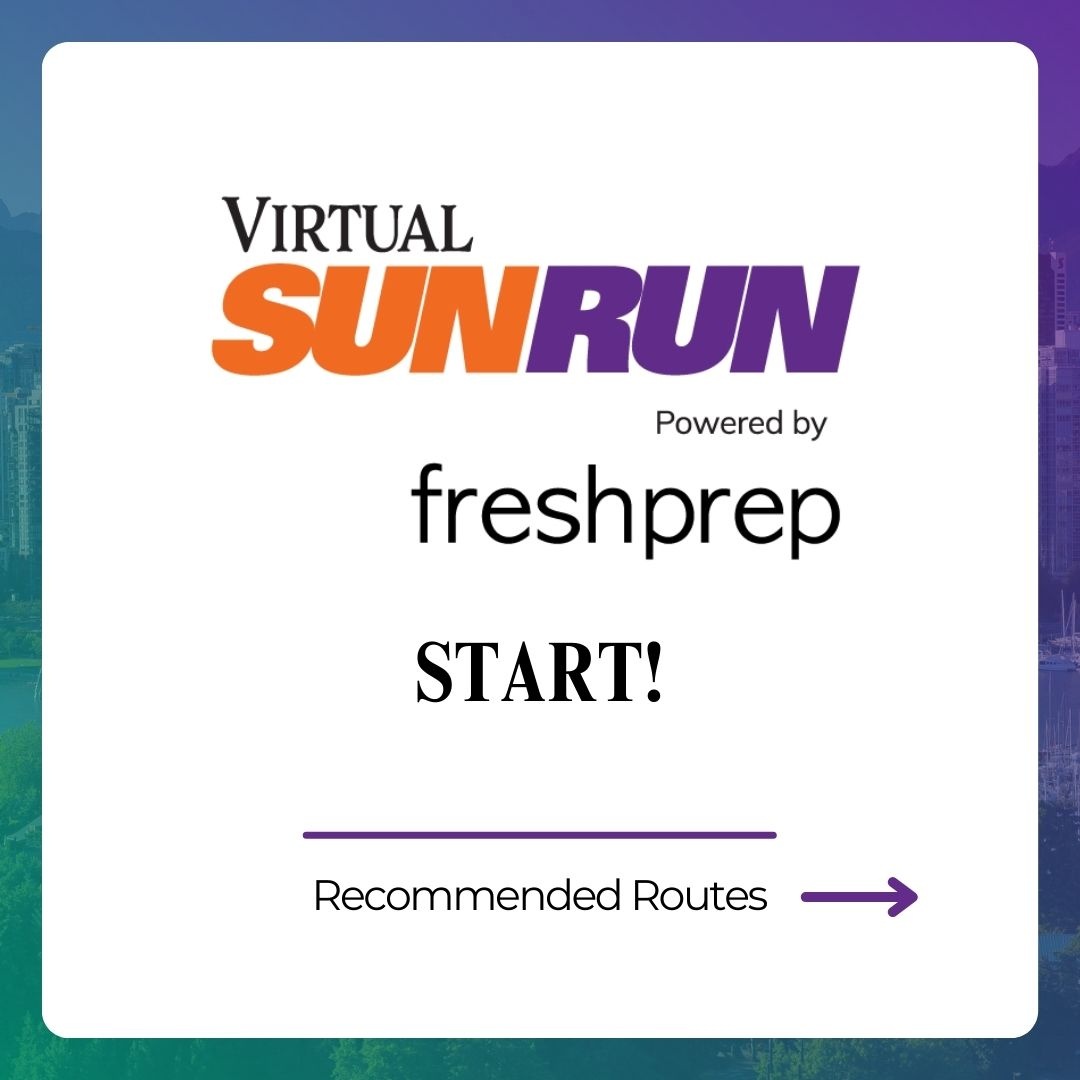 VancouverSunRun's tweet photo. The Virtual #VanSunRun powered by @FreshPrepCa starts TODAY! From April 14-16, run or walk 10K and share your results with the community on social media #VirtualSunRun or on our website. 

Take a look through this post if you're looking for some recommended routes in your area! https://t.co/pVbkHH31Pc
