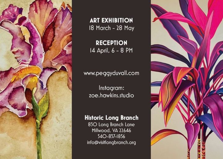 LongBranch1811's tweet photo. The Galleries at Long Branch Present:

"The Spring Art Show" featuring Peggy Duvall and Zoe Hawkins.
Opening Reception 
Tonight! Friday, April 14
6-8pm
Free 

Long Branch Historic House and Farm 
830 Long Branch Lane
Boyce, VA 22620
540-837-1856
https://t.co/NkdSTyqkID https://t.co/K83lQgZjGZ