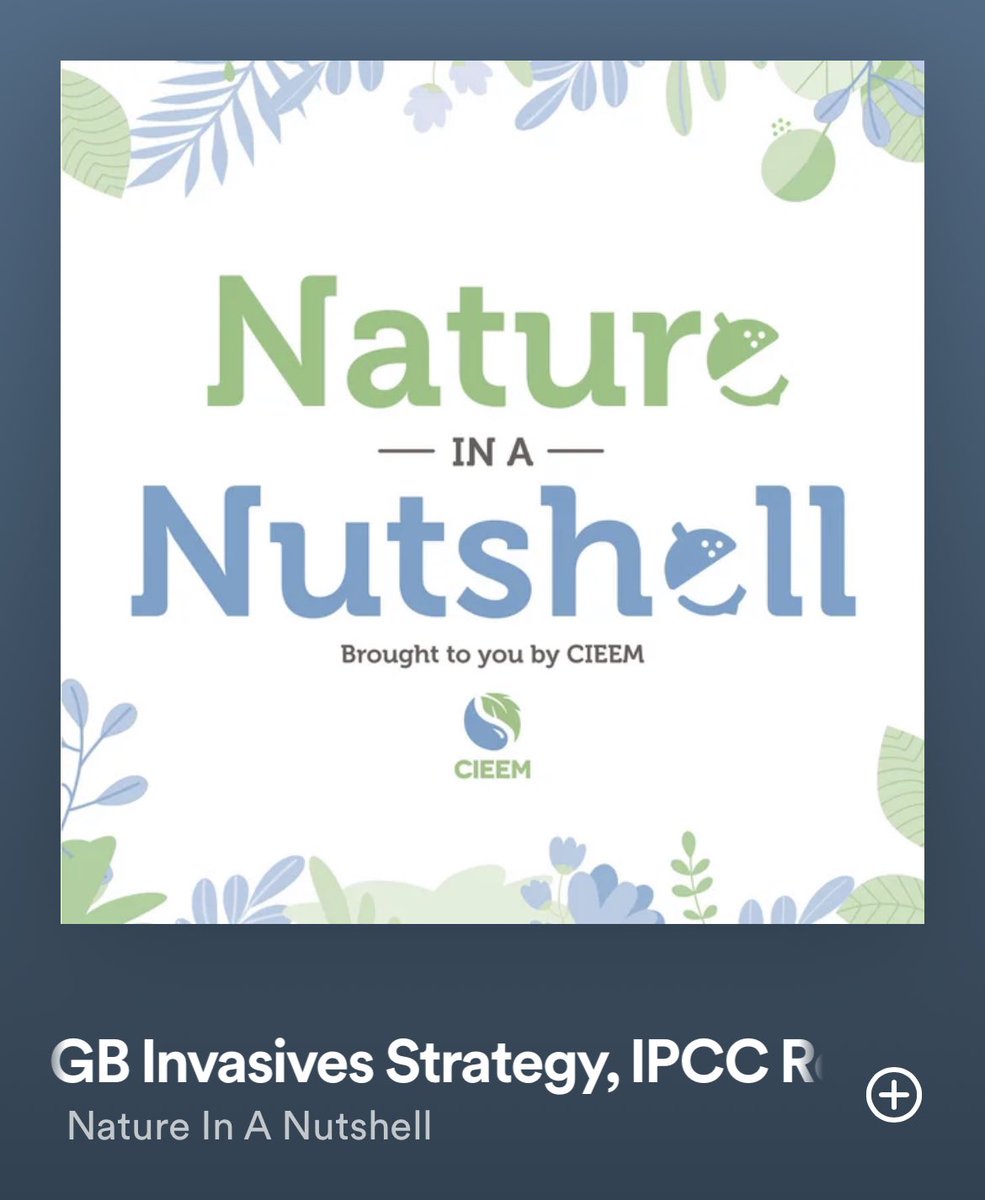 I’ve just listened to the NEW <a href="/CIEEMnet/">CIEEM</a> Podcast. It’s really informative &amp; interesting giving a short overview of a couple of topics: Invasive Non-Native Strategy, IPCC report &amp; the High Seas Treaty. Looking forward to next month’s Podcast 👍
