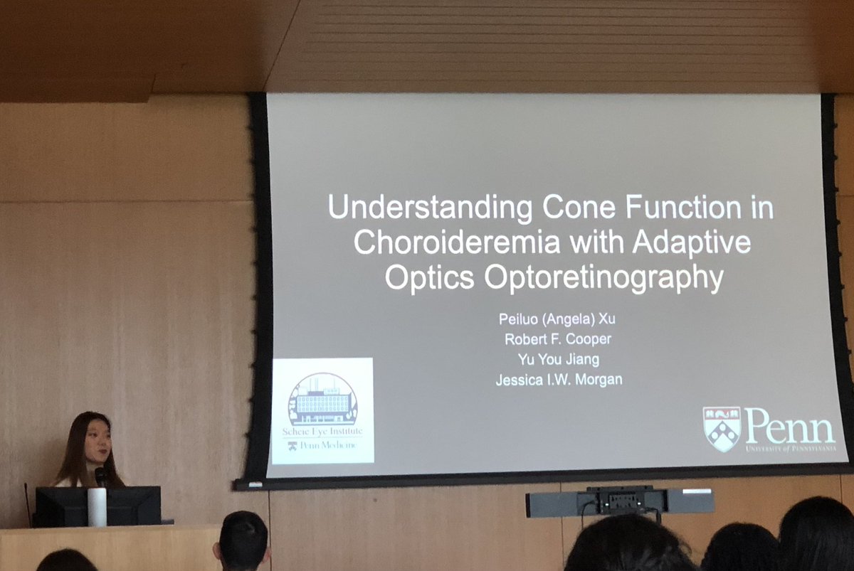 Beautiful talk <a href="/angela_xpl/">Angela Xu</a> at the #PennBESymposium! I am looking forward to seeing your extended work presented at #ARVO2023! #AdaptiveOptics