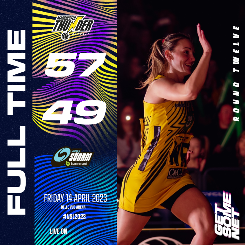 NetballSL's tweet photo. 🔝@Pulse_Netball rise to the top
🛬@SevernStars return home victorious
🏰The @thundernetball fortress remains in tact
It was a triple treat for #FridayNightNetball with movement at the top of the table once again 🔀
#GetSomeNet | #NSL2023