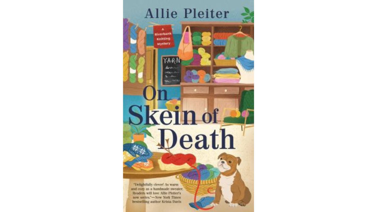 Mystery Month-Cozy Mysteries

On Skein of Death by Allie Pleiter <a href="/alliepleiter/">Allie Pleiter</a> 
For Libby Beckett, opening her yarn shop, is a dream come true. Until the yarn she loves is used for murder.

First in the Riverbank Knitting Mystery series. Check it out at bit.ly/3L16AnG