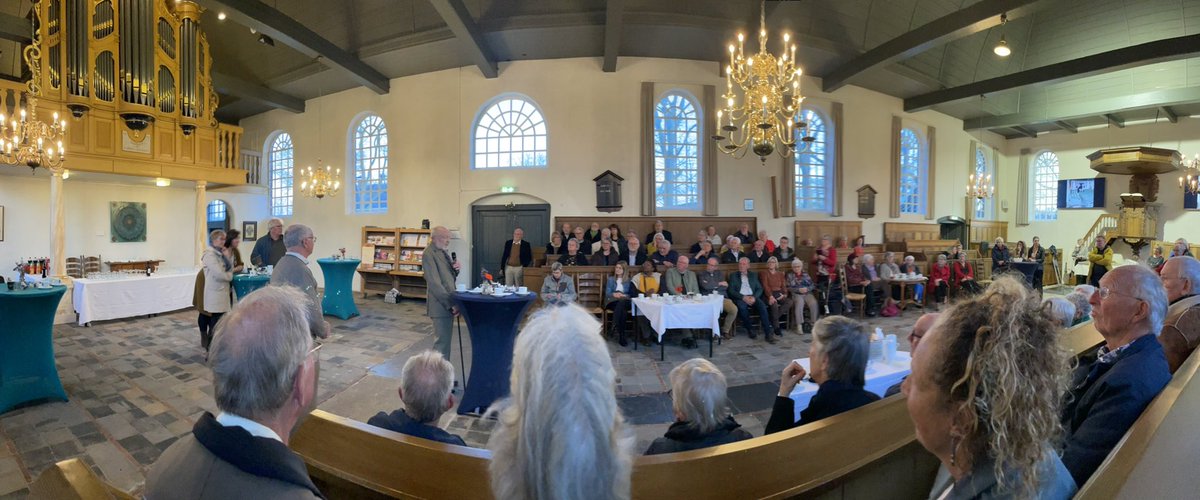 tenkatejan's tweet photo. Samen met burgemeester @IngeNieuwenhuiz 
van @GemDeWolden bij start viering 200 jarig bestaan huidige kerkgebouw IJhorst @G_Staphorst Eerste steen gelegd door J.A.G de Vos v Steenwijk. Één van zijn nazaten, Baron Goderd W. de Vos v Steenwijk hield een met humor doorspekt verhaal. https://t.co/MhcxAYleIt