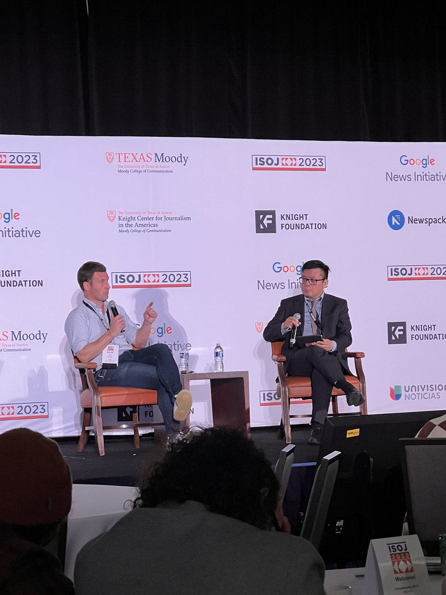 Niketa's tweet image. .@JonKelly2 believes in “farm to table journalism” to break down the 4th wall &amp;amp; engage with the audience. 

Quite the description for intimate events with readers. #ISOJ2023