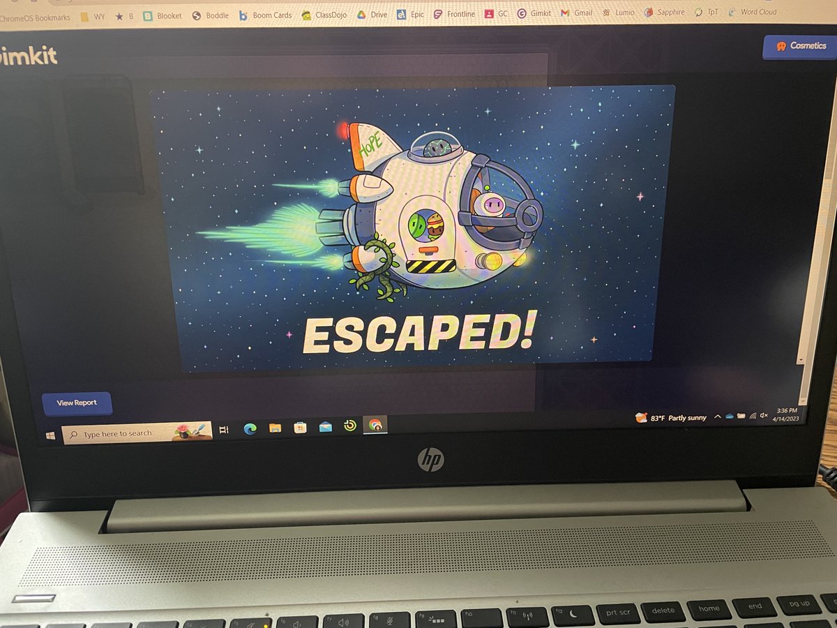 We reviewed 2D and 3D shapes by playing the new "One Way Out" game from <a href="/gimkit/">Gimkit</a>.  We were not successful with our previous tries, but today we escaped!  My second graders were so excited and I loved how everyone worked together! #wyasd #wyproud